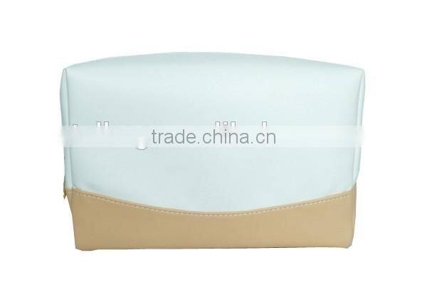 2016 New coming wholesale custom pu leather polyester vanity bag cosmetic bag for promotion,polyester for main body