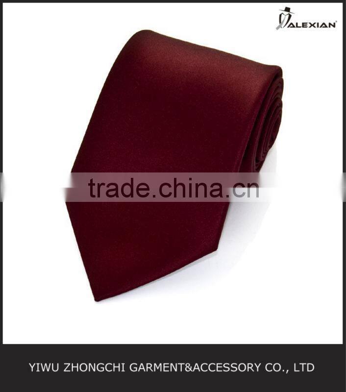 burgundy satin men tie necktie