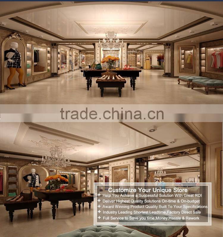 Brand luxury shop counter design for garment store