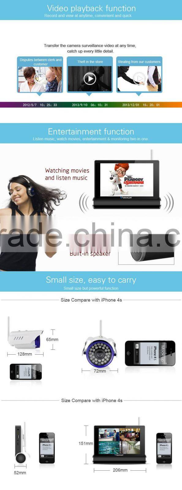 VStarcam waterproof small onvif hd 5 megapixel outdoor ip camera