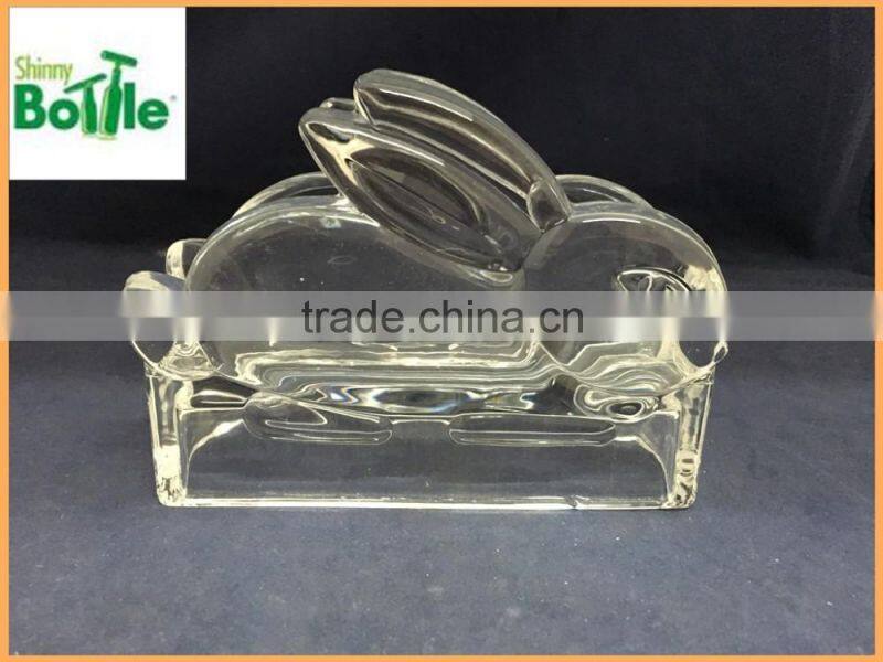 hotel decoration machine pressed glass paper towel holder