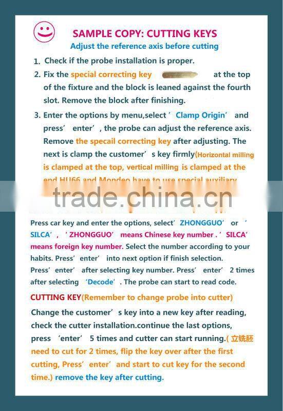2015 hot sale x6 cutting machine code car key cutting machine key cutting machine duplicate key milling machine