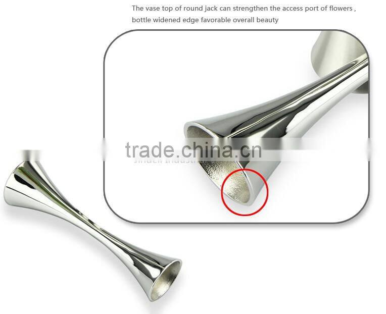 2016 decorative flower vase stainless steel metal vase