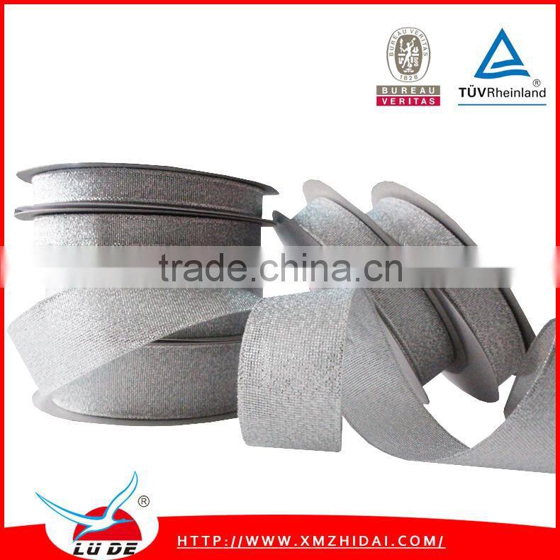 Colorized high quality Metallic ribbon/wholesale glitter ribbon /metallic ribbon