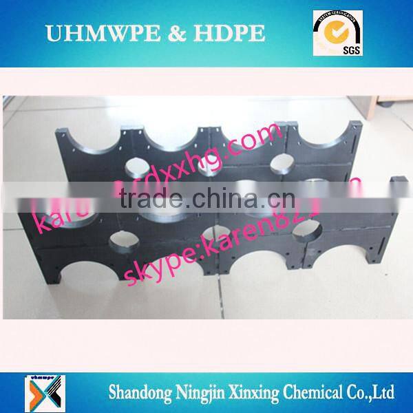 uhmwpe and hdpe polyethylene plastic pipe support block