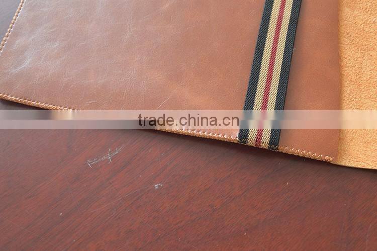 Eco-friendly high-grade leather notebook case for macbook 15 inch