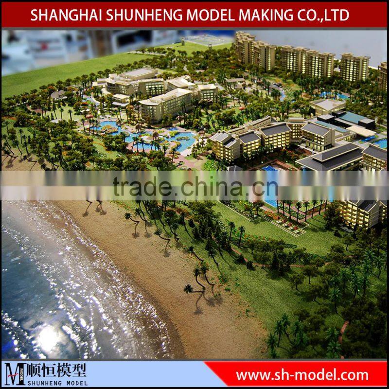 sea beach house building scale model for real estate exhibition