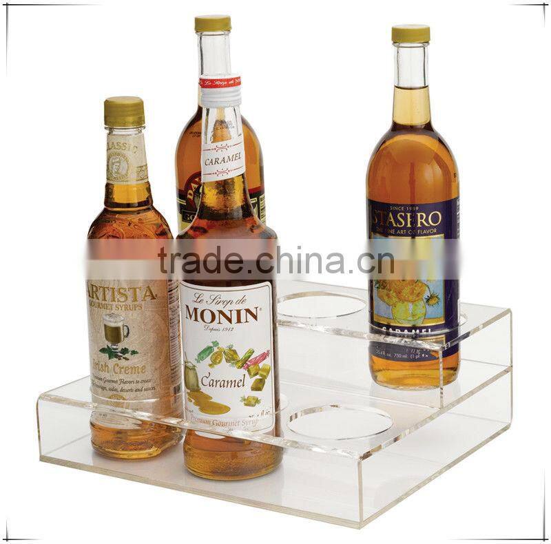 Double layer Acrylic wine bottle Rack with high quality