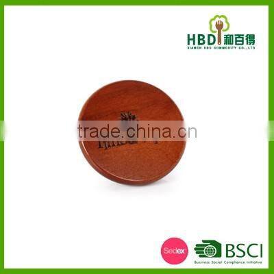 Wooden lid for glass jar with silicone ring for promotional