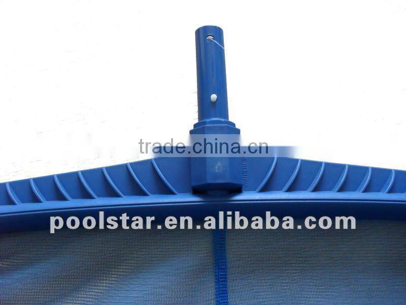 Heavy Duty Swimming Pool Leaf Skimmer Net, Plastic Leaf Rake w/ Long Wearing Screen Mesh P1202
