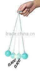 wholesale novelty gift toy click clack balls with handle