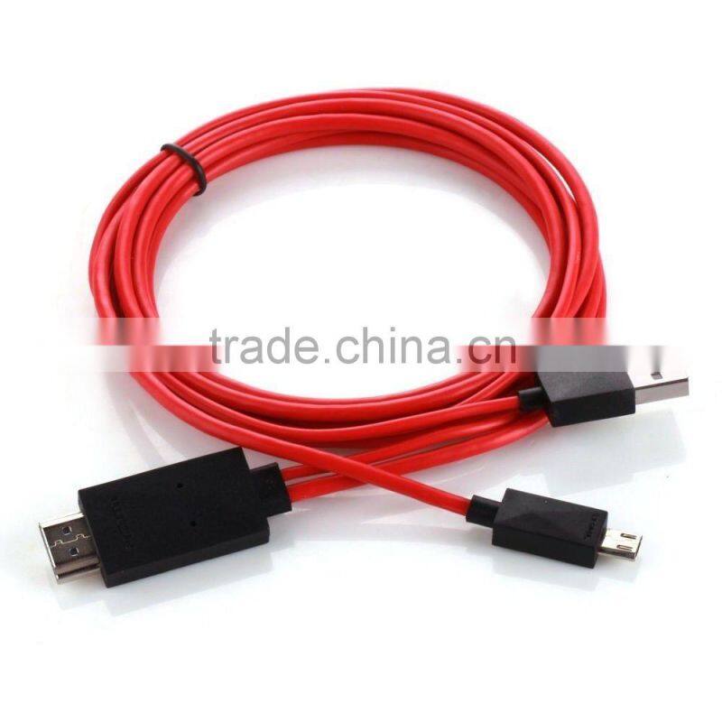 MHL Micro USB to HD MI 1080P HDTV Cable Adapter for Samsung Galaxy S5 Note3 New