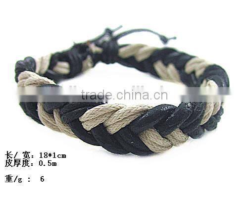 Braided Mix Colors Leather Rope Wrist Bracelets