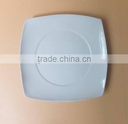 cheap bulk white square shape porcelain dinner plate with custom printing wholesale ceramic dinner plate & dish stock