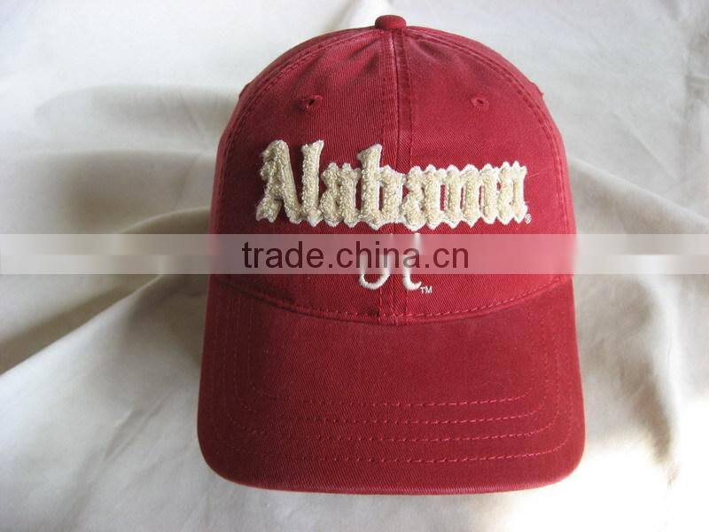 Washed cap with six panels and six eyelets