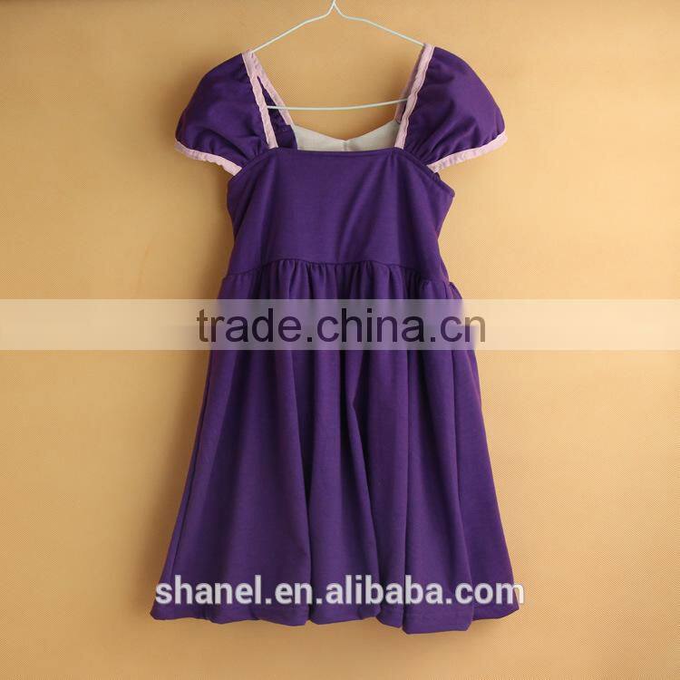 2015 Newest cosplay costume children girl dress tangled long hair princess dress