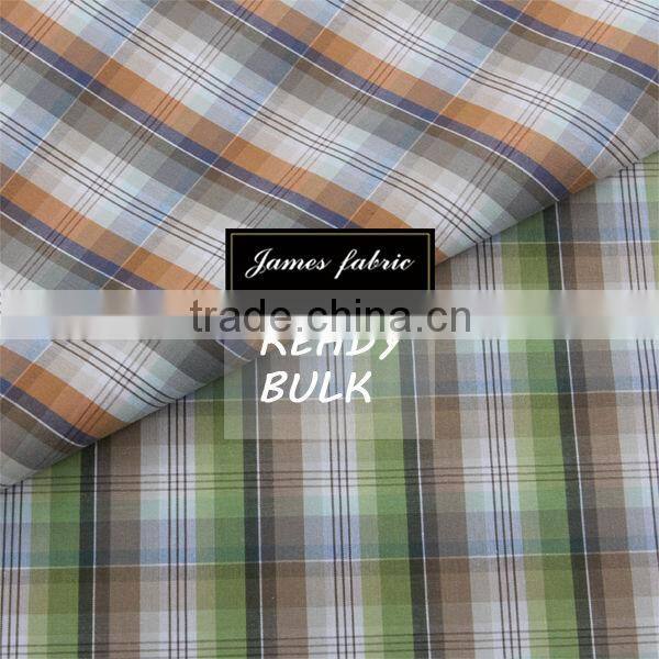 James High Quality 100% Cotton Yarn Dyed Carbon Peaching Colorful Check/Plaid Autumn & Winter Shirting Fabric