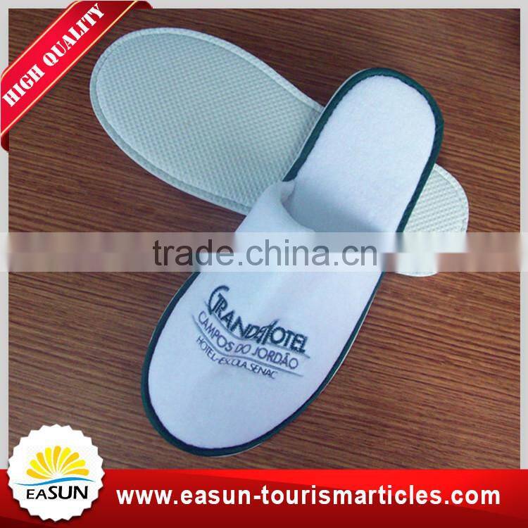 100% Cotton Towel Fabric Cutomized Embroidery Logo Cheap spa cheap hotel slippers