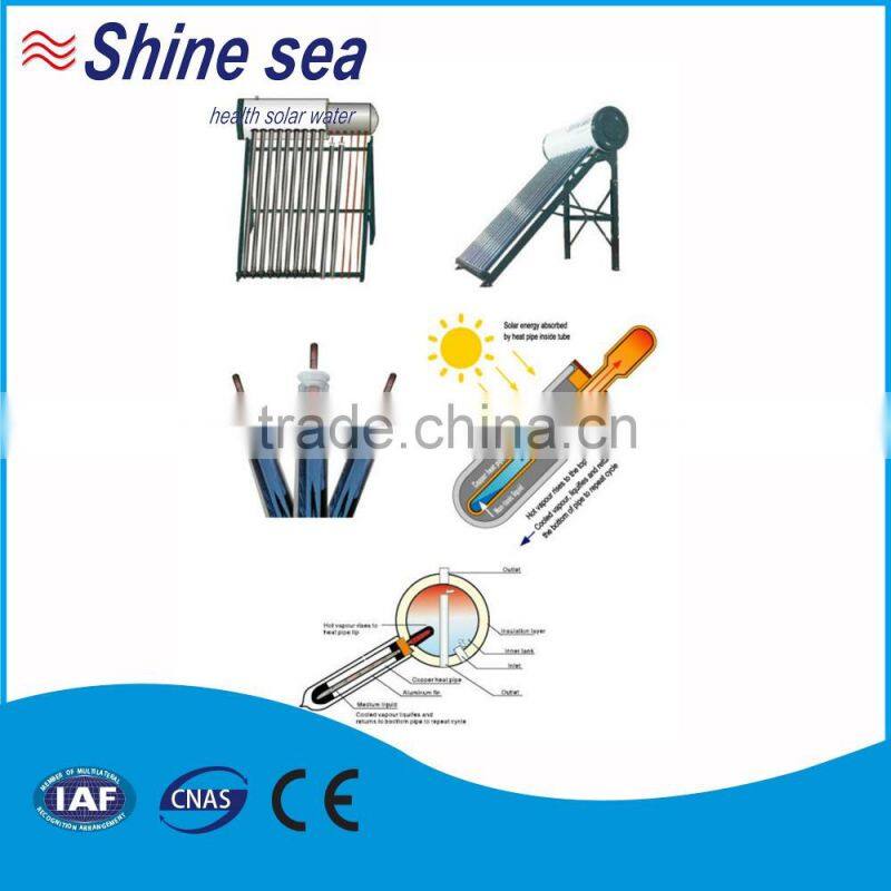 China manufacturer home water vacuum tubes solar heating system