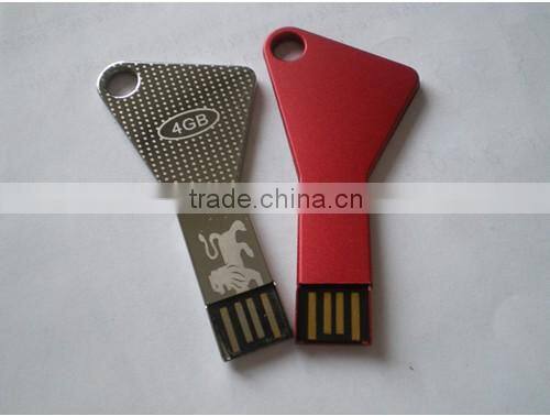 oem business promotion gift metal key injection surface split usb flash drive