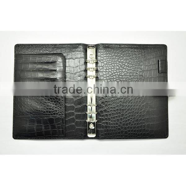 PVC protective book cover with 6 ring binder and embossed logo