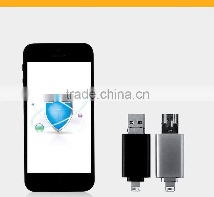 Paypal acceptable custom logo 3 in 1 usb flash drive u disk for mobile and computer