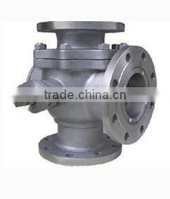 T type flange sanitary stainless steel 3 way ball valve