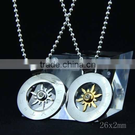 Fashion Design Natural Fine Citrine Siver Pendant For Men and Women