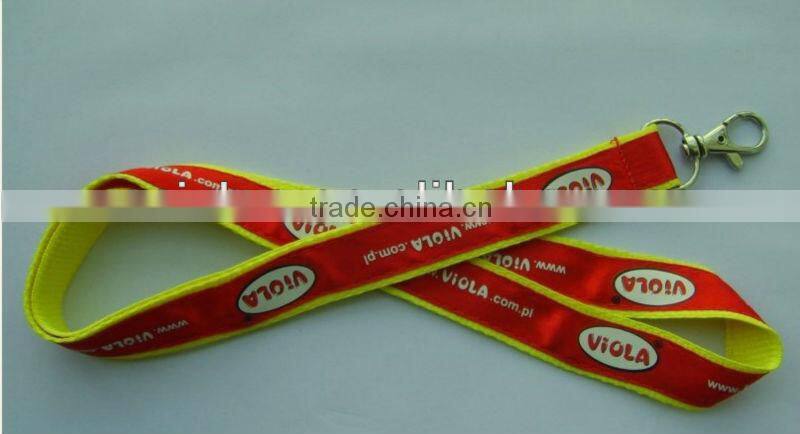 Custom Promotional satin ribbon stitched lanyards