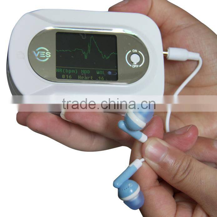 Color LCD display Portable Electronic Visual Stethoscope+SpO2+ECG