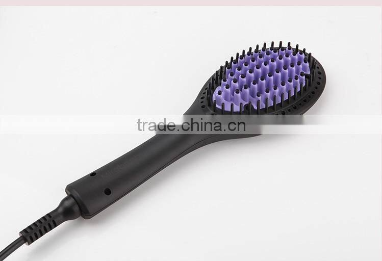 Hot sale Electric LED Iron Brush Hair Straightener Massager Comb Auto Hair Tool Electric straightening hair brush
