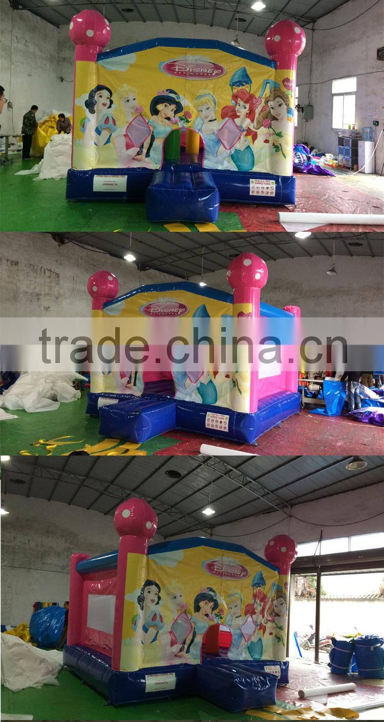 2016 Hot inflatable games for sale,0.5mm PVC air bouncer, commercial jumping castle kings