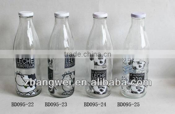 1 liter glass bottle for milk