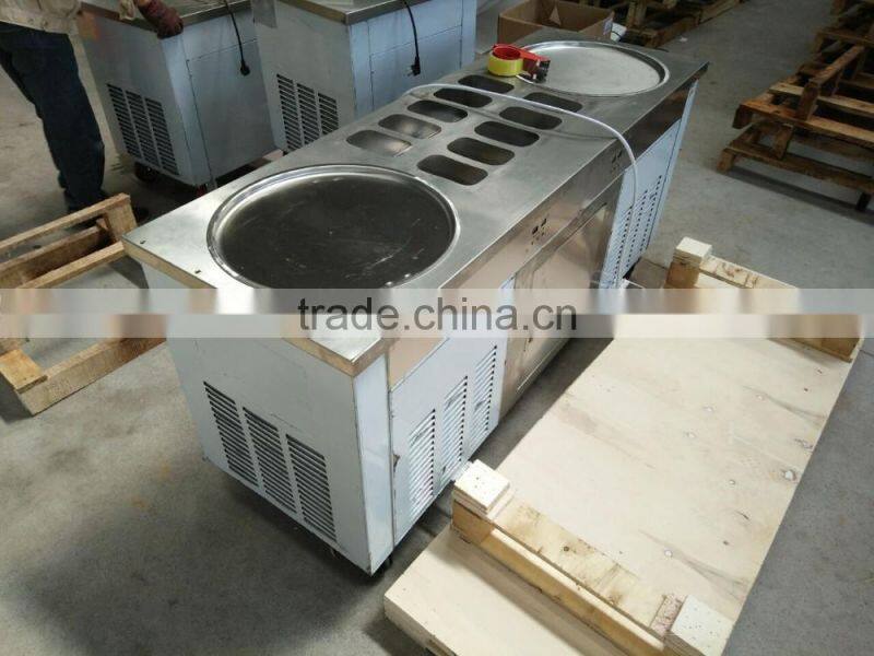 SUS thailand rolled fried ice cream machine/roll fried ice cream machine