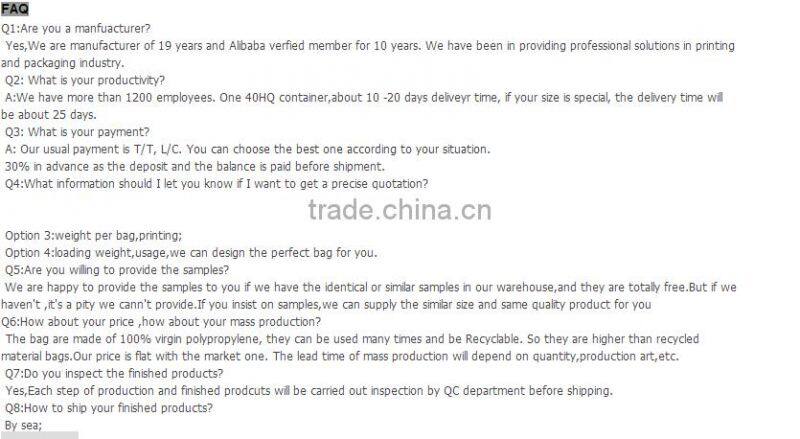 bopp laminated pp woven bag for rice packing