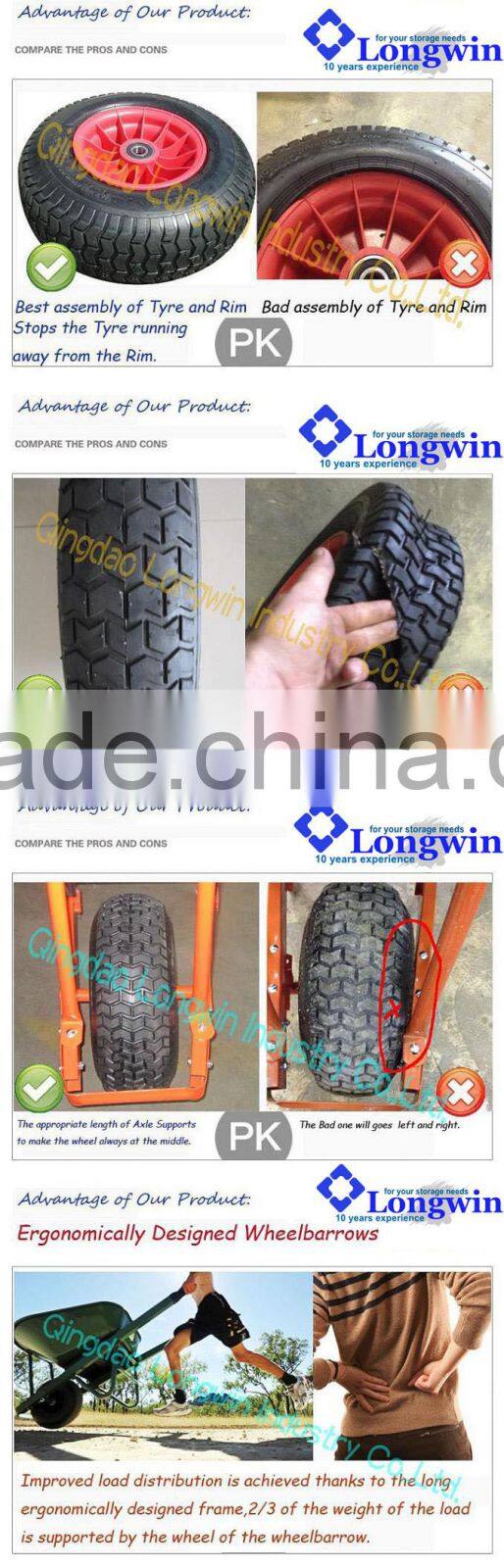 Heavy duty power 400-8 4pr wheelbarrow tyre