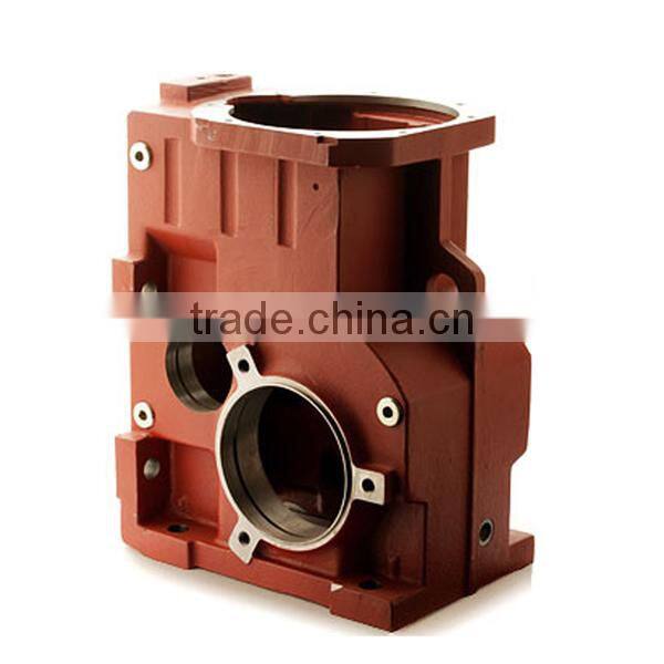 Cast iron chain and sprocket gearbox housing
