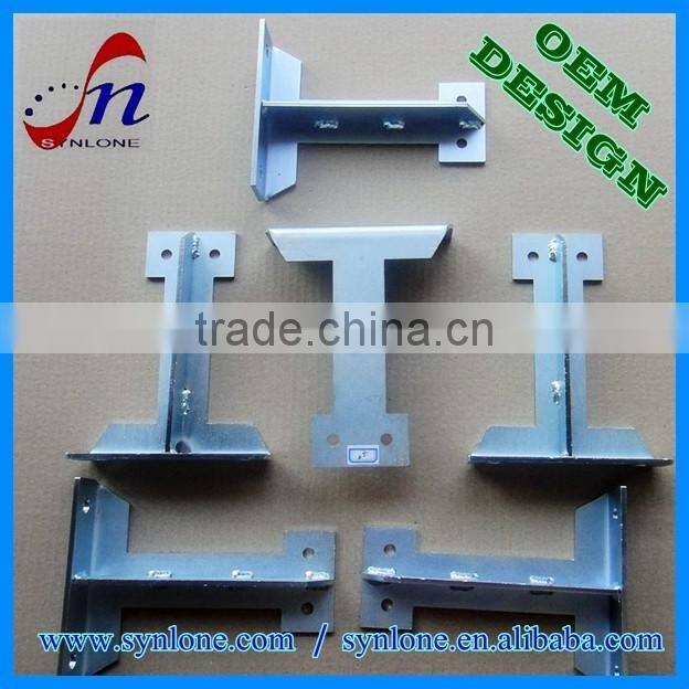 Folding metal shelf support brackets
