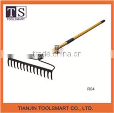 garden lawn tool grass rake with long handle