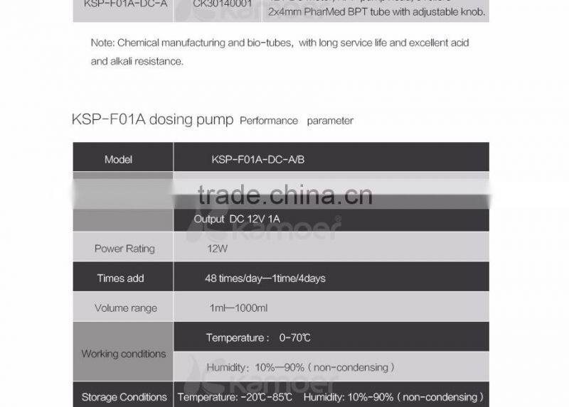 Kamoer KSP-F01A pump machine each time dosing liquid 1ml-1000ml