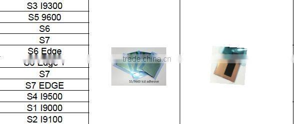 LCD adhesive for samsung note lcd backing, lcd repairing adhesive sticker on the back of LCD