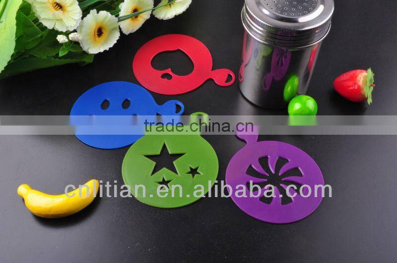 4pcs coffee stencils ,cappuccino coffee stencils