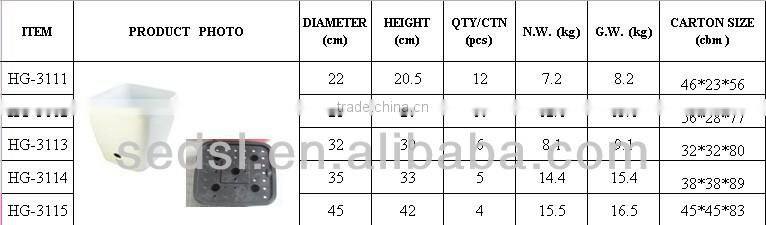 home decorative plant pot,square bonsai pot,cheap plastic flower pot