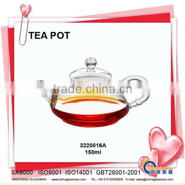 GLASS TEA POT 3220025 HEAT RESISTANT GLASS CUP