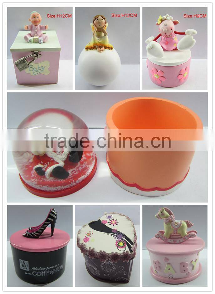 Beautiful white resin jewelry box