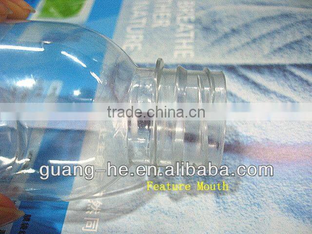 350ml biodegradable clearly pla liquor bottle/polylactide plastic mineral pla water bottle