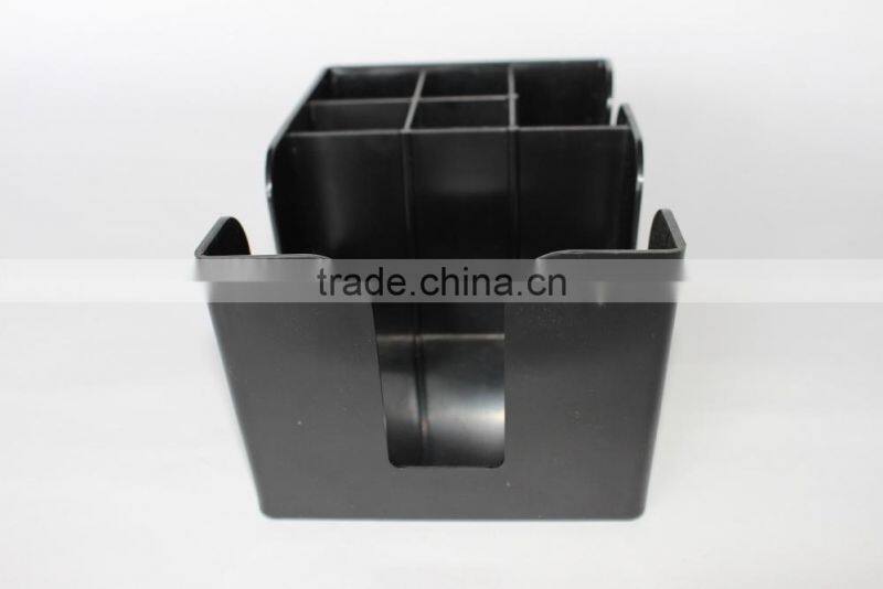 BPA Free PS ABS 6 Compartments New Bar caddy/Napkin Straw Stirrer Holder