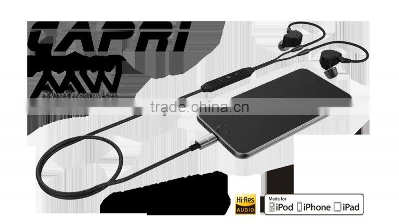 High Quality Stereo Sound Professional Earphone For iPhone 7, MFI Approval 8.2mm In-ear Headphone For iPhone 7/7Plus