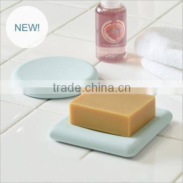 Creative Household Environmental Diatomaceous Earth Round/Square Soap Holder Eradicate Odor Water Absorption Soap Box