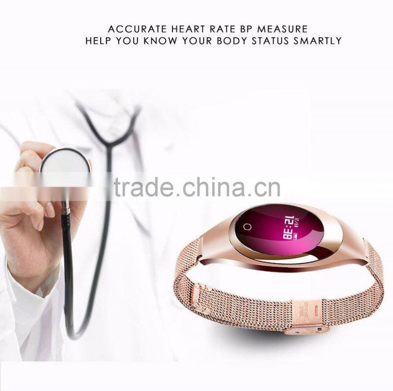 Intelligent Multifunctional Z18 Bracelet With Blood Pressure Monitor/Call Reminder/Clock Alarm, Smart Bluetooth Jewelry Bracelet